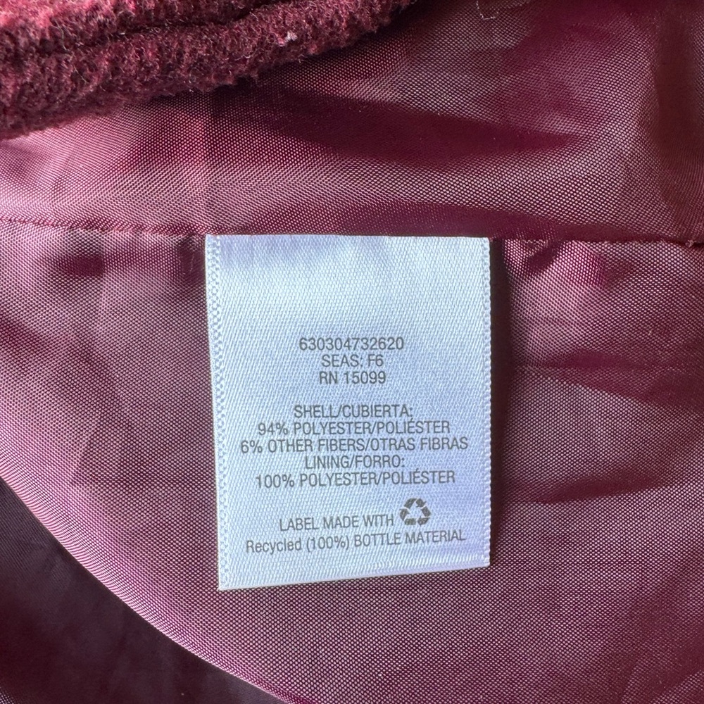 Metaphor Burgundy Hooded Coat - Picture 4 of 5